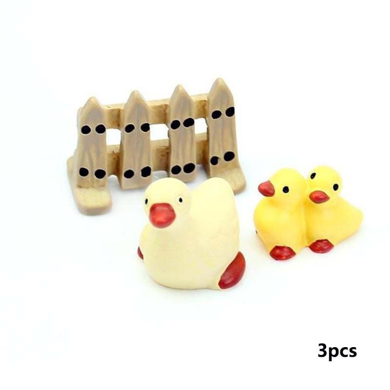 Set 3 Mô Hình Động Vật Mini Trang Trí Sân Vườn