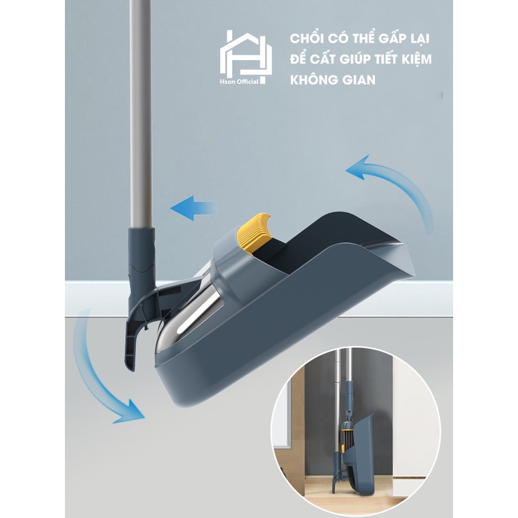 Mua Chổi quét nhà thông minh kèm hót rác cao cấp xoay 180 độ, bộ chổi ...