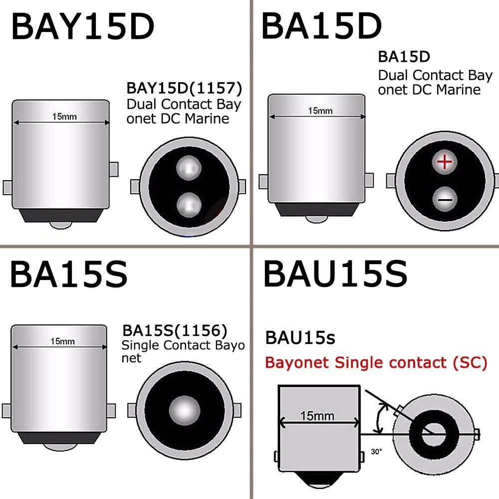 Bóng Đèn Halogen T5 / T10 / T15 / T16 / T20 / S25 / 1156 / 1141 / 1016 / G11 / G18 12V Chuyên Dụng Cho Xe Hơi