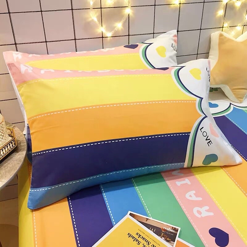 Bộ ga và 2 vỏ gối đầu cotton 100% nhập khẩu cao cấp