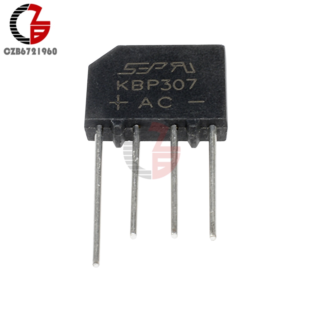 Bộ 10 cầu chỉnh lưu dạng dẹp KBP307 3A/700V IC