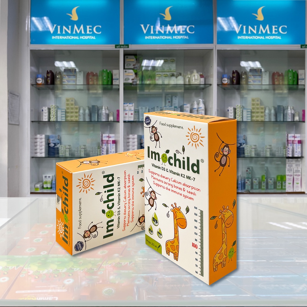 Siro bổ sung Vitamin D3 và K2 Imochild lọ 20 ml tại Vinmec - dùng được cho trẻ sơ sinh