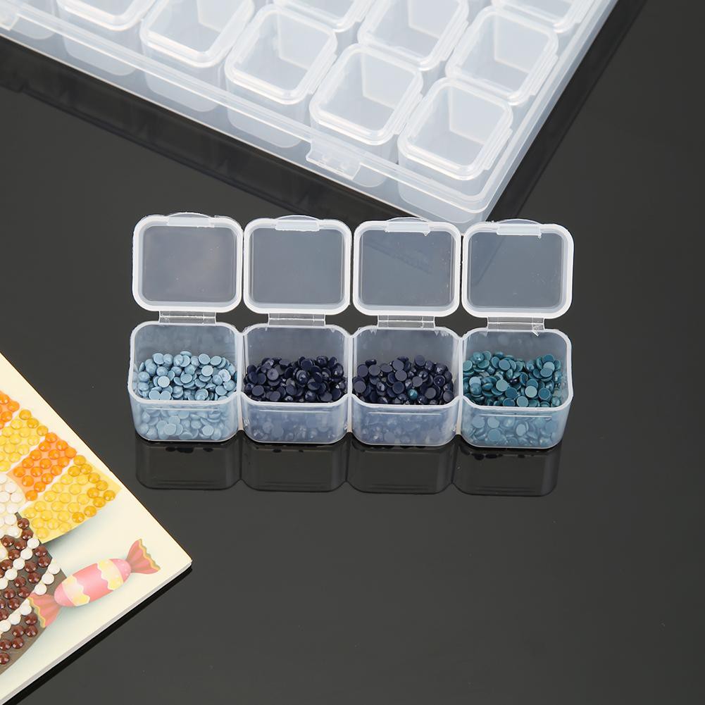 Hộp Nhựa Trong Suốt Đựng Phụ Kiện 28 Ngăn Rời Đa Năng Tiện Dụng | BigBuy360 - bigbuy360.vn