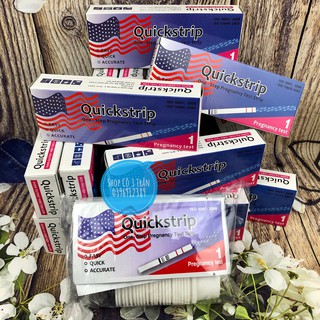 Combo 25 Que thử thai Không Vỏ Hộp siêu gọn tiết kiệm phí ship ( Que Quick Strip Lá Cờ )