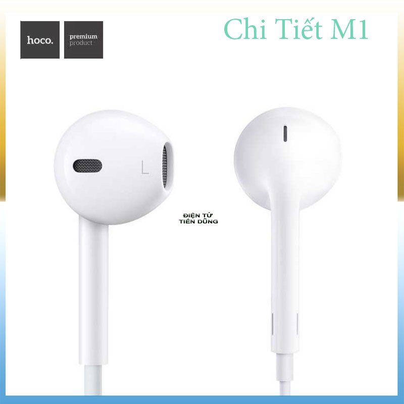 [COMBO 2 CÁI] TAI NGHE NHẠC HOCO M1 LOẠI TAI NGHE DÂY - TAI NGHE CÓ MIC HÀNG TỐT - TAI NGHE CHỐNG ỒN BÊN VỚI DÂY 1M