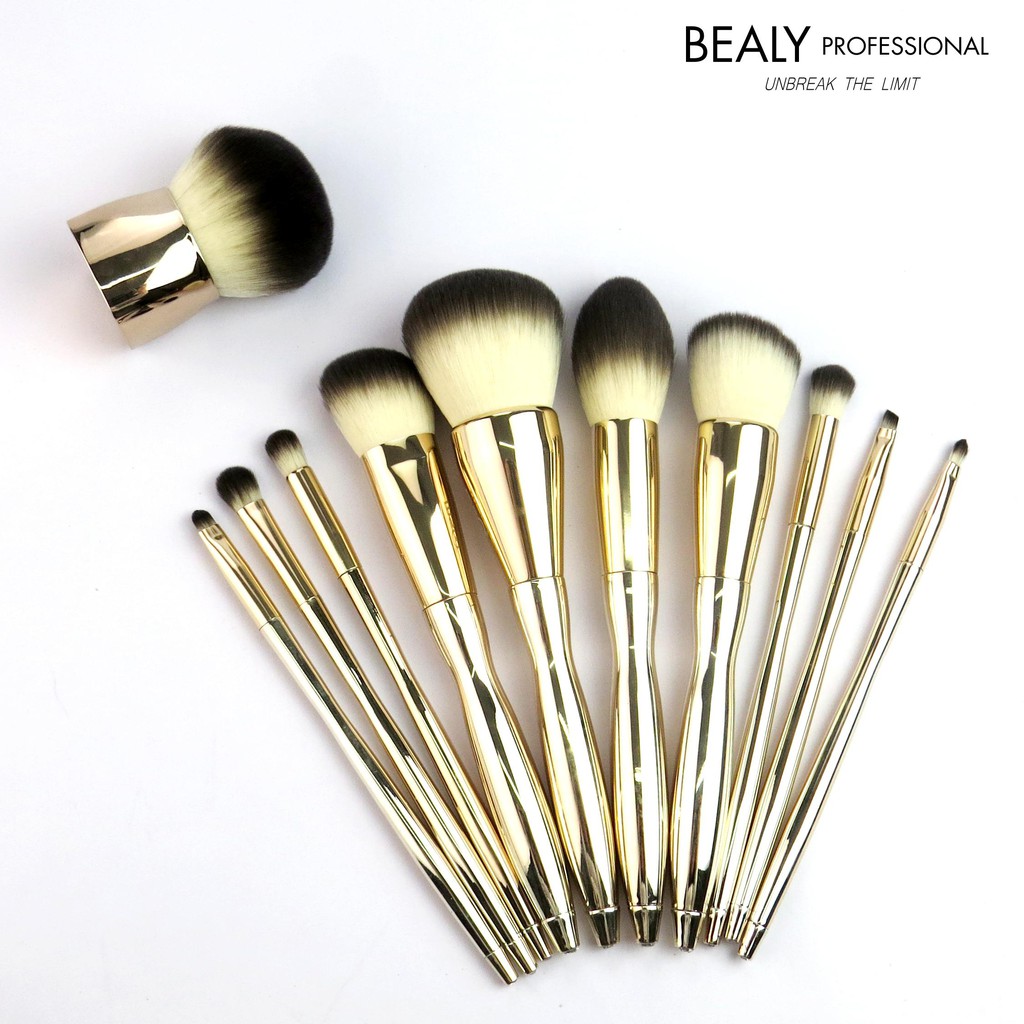 [Mã LT200 giảm 200K đơn 699K] Bộ Cọ Trang Điểm Gold Beauty Eo Thon BEALY 11C