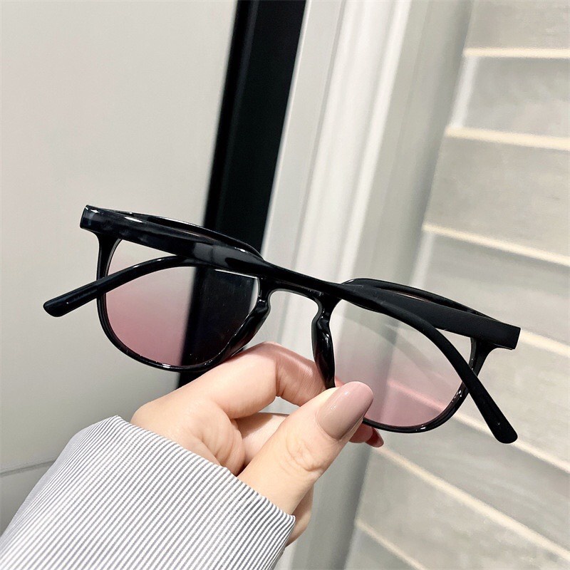 Mắt kính nữ má hồng thời trang phong cách Ulzzang Hottrend 2022 chống tia UV mới nhất kính mát mắt Ombre siêu cute 096