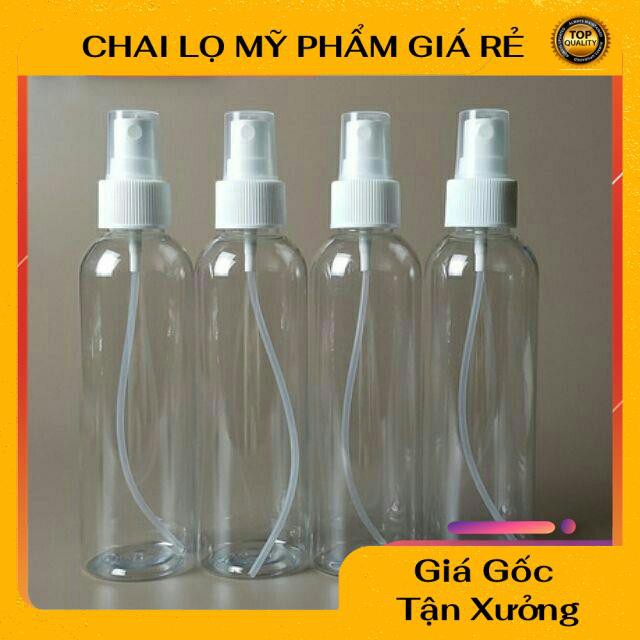 Chai Xịt Phun Sương ❤ RẺ VÔ ĐỊCH ❤ Chai nhựa pet xịt phun sương 150ml,200ml,250ml chiết mỹ phẩm , phụ kiện du lịch