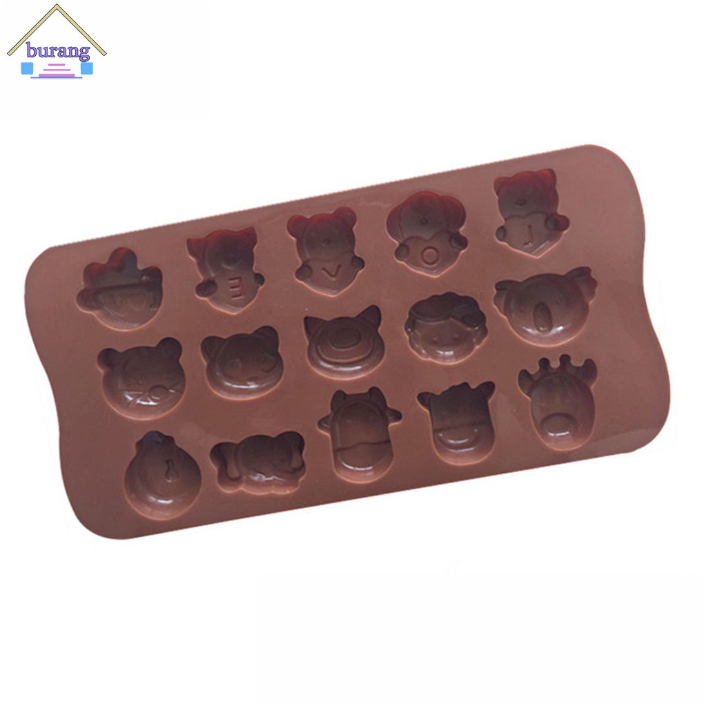 Khuôn silicone họa tiết động vật dễ thương dùng làm socola/bánh kẹo