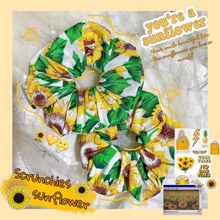 SCRUNCHIE/CỘT TÓC HÌNH HOA HƯỚNG DƯƠNG SIÊU XINH