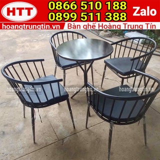 Bàn ghế ngoài trời đẹp - Bộ 1 bàn 4 ghế sản xuất tại xưởng Nội thất Hoàng Trung Tín - GSHTT055