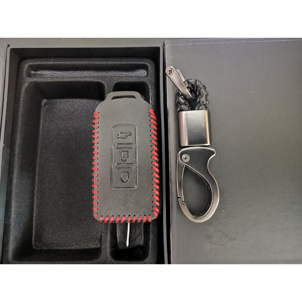 [Tặng kèm móc khóa] Bao da ốp chìa khóa, Ốp chìa khóa carbon cho xe ô tô MITSUBISHI XPANDER OUTLANDER MIRAGE ATTRAGE