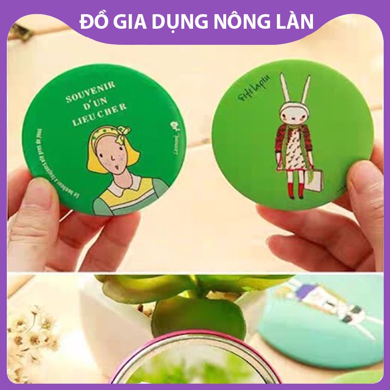 Gương mini cầm tay dễ thương phong cách Hàn Quốc, gương trang điểm NL Shop