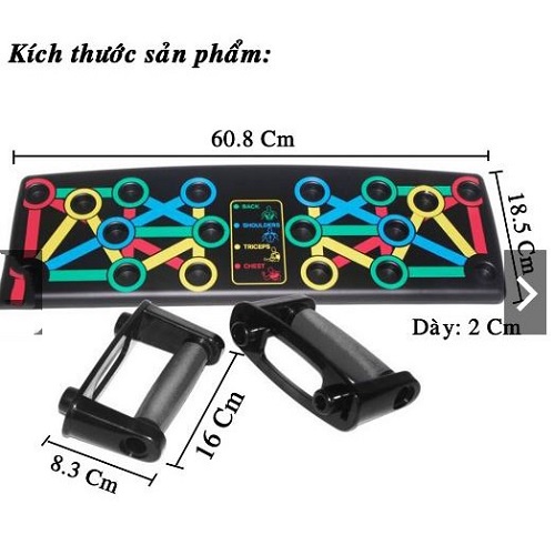 Dụng Cụ Hít Đất Đa Năng, Bộ Dụng Cụ Tập Hít Đất Chống Đẩy Tại Nhà Chính Hãng Cao Cấp Co Kẻ Vạch Hướng Dẫn