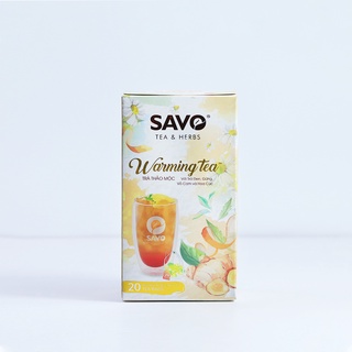 Trà SAVO Warming tea - Trà Túi Lọc Thảo Mộc (Hương vị Gừng, Vỏ Cam và Hoa Cúc)