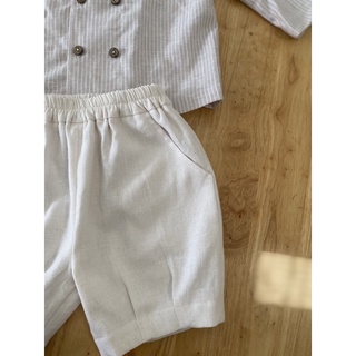 Bộ linen áo kẻ sọc
