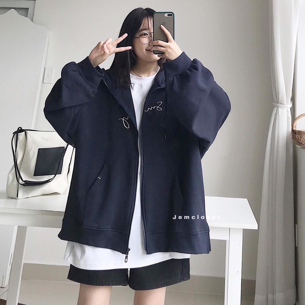 ÁO KHOÁC NỈ NAM NỮ HỌA TIẾT CHỮ KÍ 2 MẶT BASIC -Áo khoác nỉ hoodie có mũ form rộng Unisex_ranstore | BigBuy360 - bigbuy360.vn