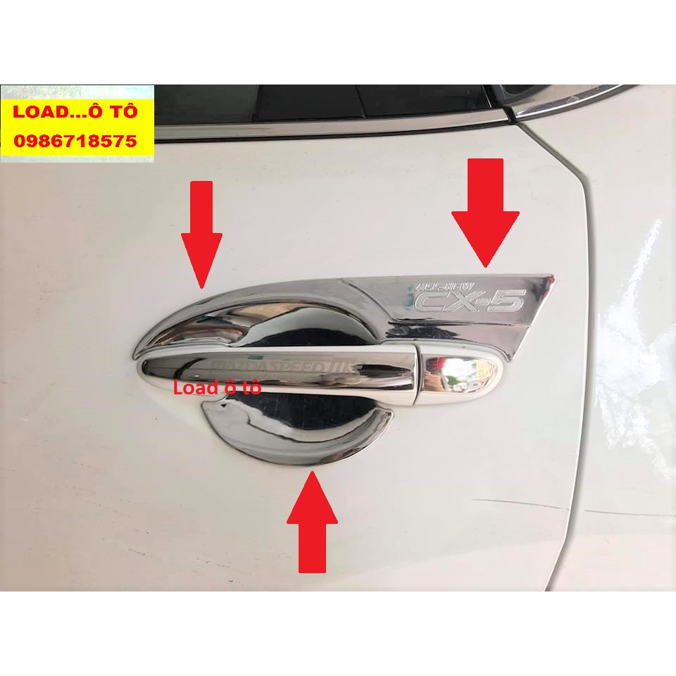 Bộ ốp tay, hõm cửa Mazda CX5  2018-2021 Nhựa ABS mạ crom