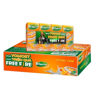 Combo 3 SỮA YOMOST 180 ML VỊ CAM , DÂU LỐC 4 HỘP (GIÁ THÙNG CHỌN MUA 12Lốc  Nhé!)
