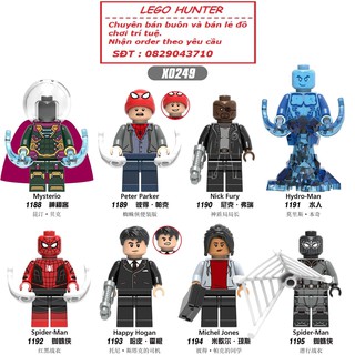 Lego Marvel Minifigures Spider-man Far From Home nhân vật Mysterio Peter Parker Nick Fury Hydro-man Happy Hogan Michelle