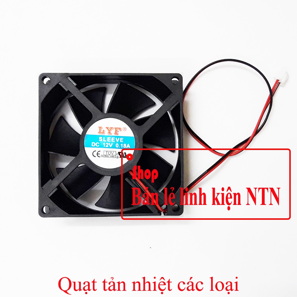 Quạt tản nhiệt 12v DC các kích thước