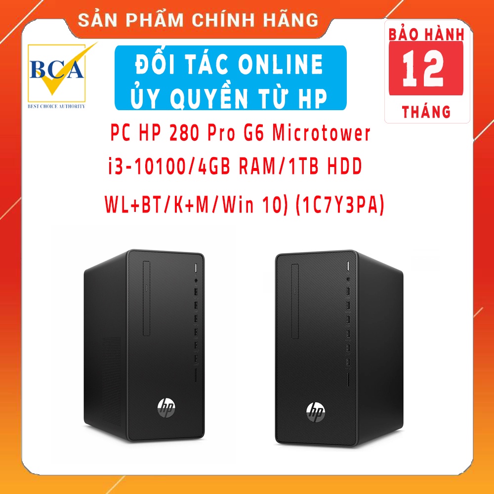 Máy tính đồng bộ PC HP 280 Pro G6 Microtower (i3-10100/4GB RAM/1TB HDD/WL+BT/K+M/Win 10) (1C7Y3PA) | BigBuy360 - bigbuy360.vn