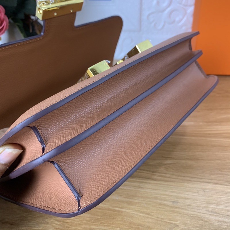 Túi xách Hermes constance màu nâu bò size 23cm (có sẵn)