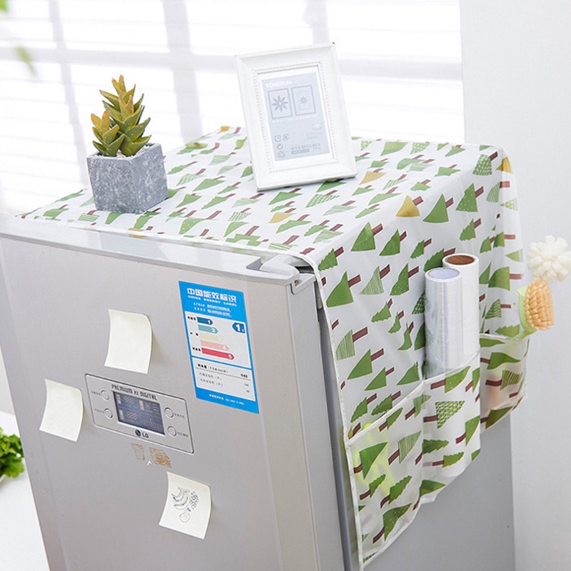 Tấm Phủ Tủ Lạnh Chống Bụi Có Ngăn Đựng Đồ Tiện Dụng