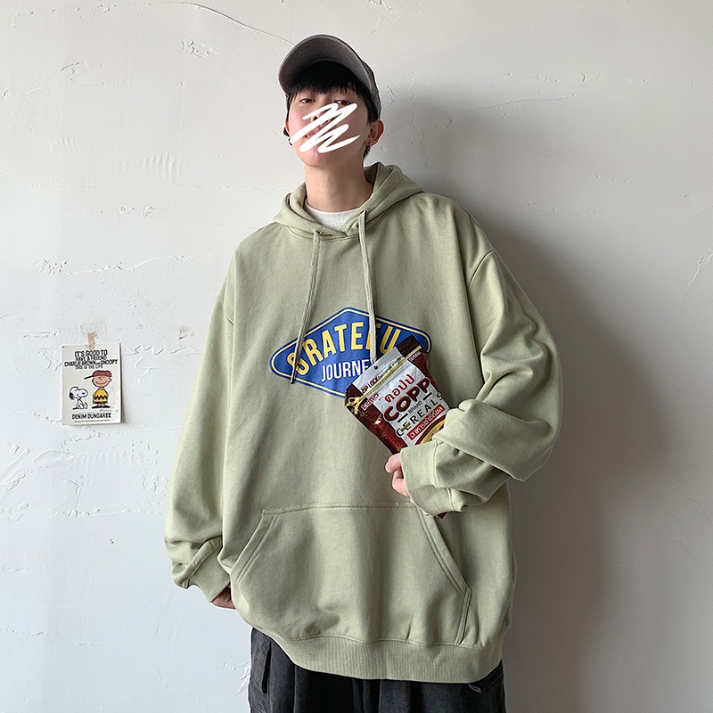 Áo hoodie tay dài phối nhung dày size M-5XL in họa tiết cổ điển thời trang hàn quốc cho nam