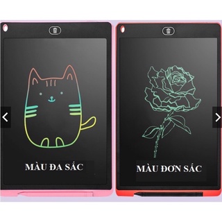 Bảng vẽ điện tử, bảng viết tự xóa thông minh cho bé màn hình LCD 8.5in, 12in đa màu và đơn màu