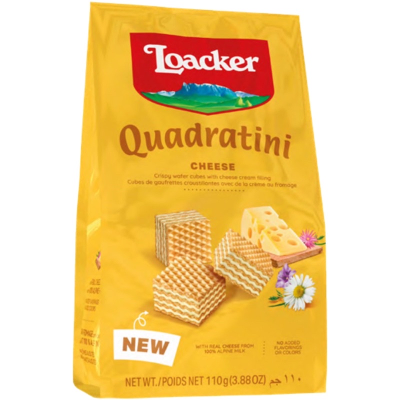 Bánh xốp Loacker Quadratini nhiều vị - Gói 110g