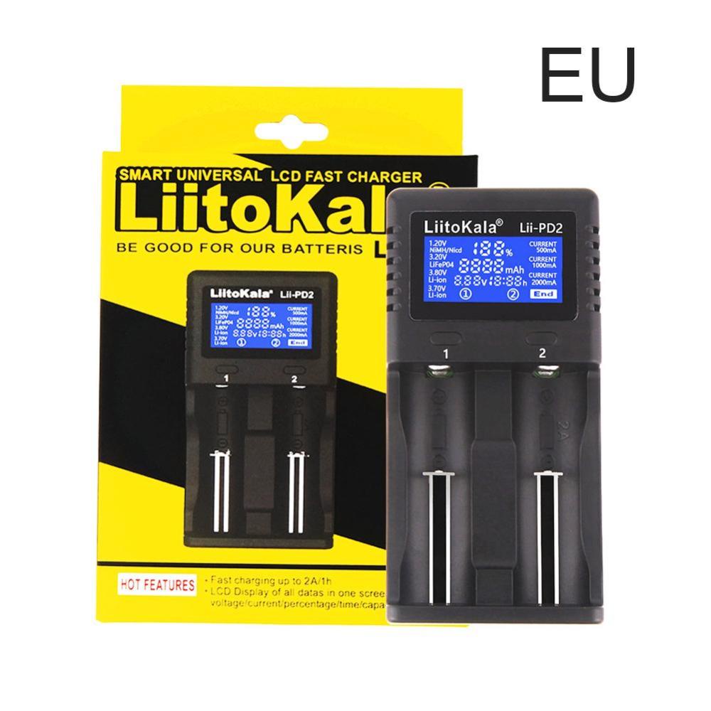 Bộ Sạc Pin Liitoka Lii-PD2 Cho Pin 18650 26650 21700 AA AAA 3.7V/3.2V/1.2V/ lithium NiMH N2U8