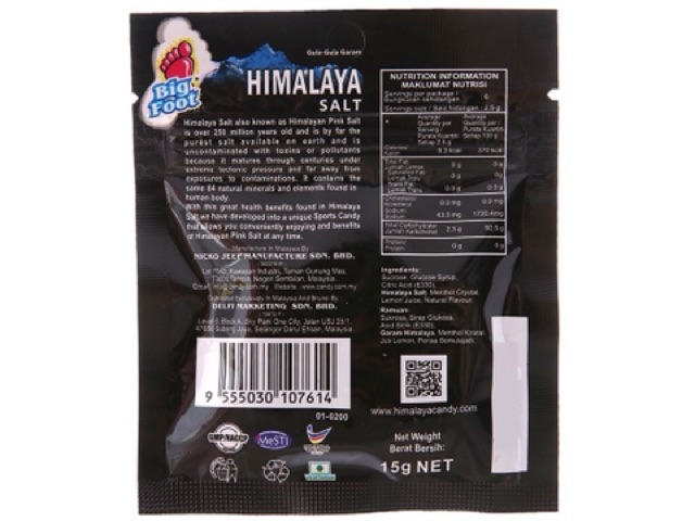 KẸO CHANH MUỐI HIMALAYA( HỘP 12 GÓI)