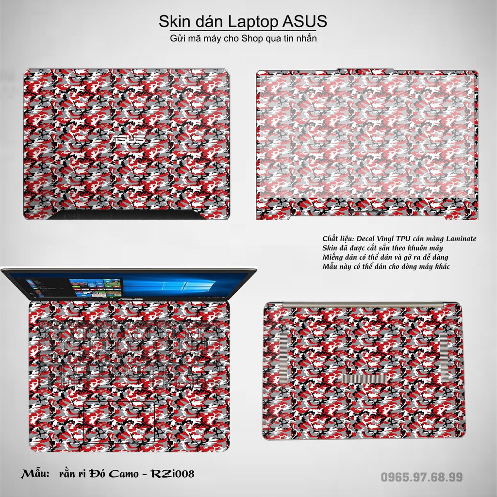 Skin dán Laptop Asus in hình rằn ri nhiều mẫu 5 (inbox mã máy cho Shop)