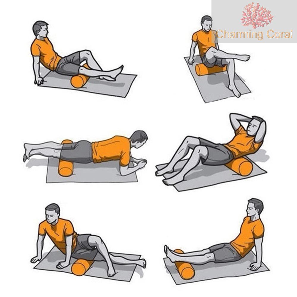 Con lăn cơ xốp EVA mật độ cao tự massage cho phòng tập thể dục tập Yoga pilates 30cm / 45cm / 60cm