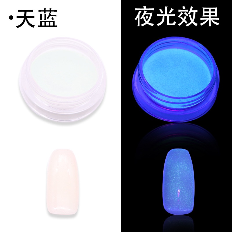 Bột Dạ Quang Đầy Màu Sắc Trang Trí Móng Tay Nghệ Thuật