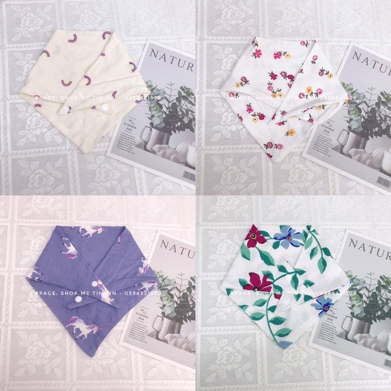 set 4 yếm cho bé 0-4y