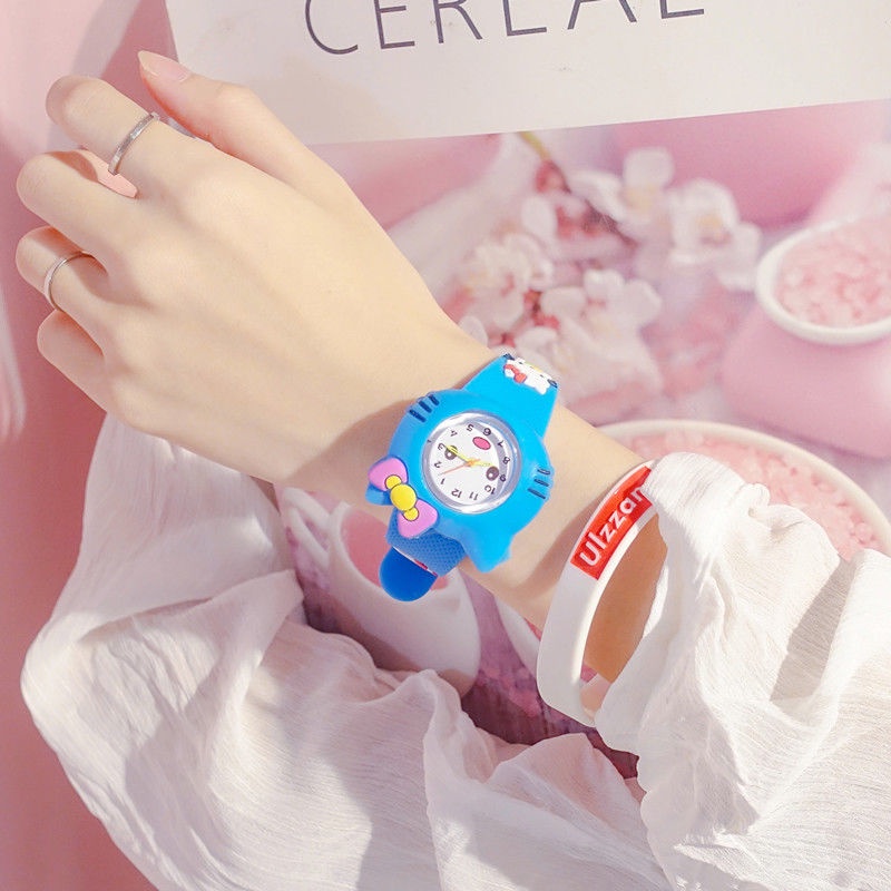 Đồng Hồ Đeo Tay Chống Thấm Nước Chống Rơi Họa Tiết Hoạt Hình Dễ Thương Cho Bé Gái Mẫu Giáo 2-3 Tuổi