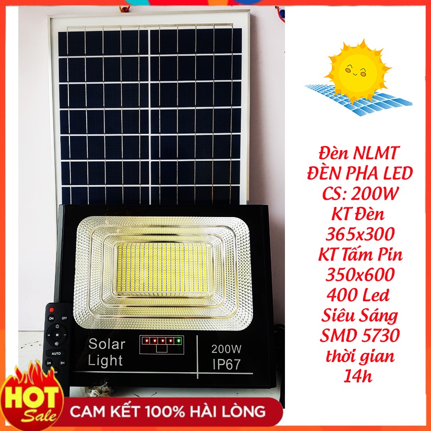 Đèn năng lượng mặt trời đèn pha led vỏ nhôm chống nước 40W 60W 100W 200W 300W 500W thời gian sáng kéo dài  bh 24 tháng