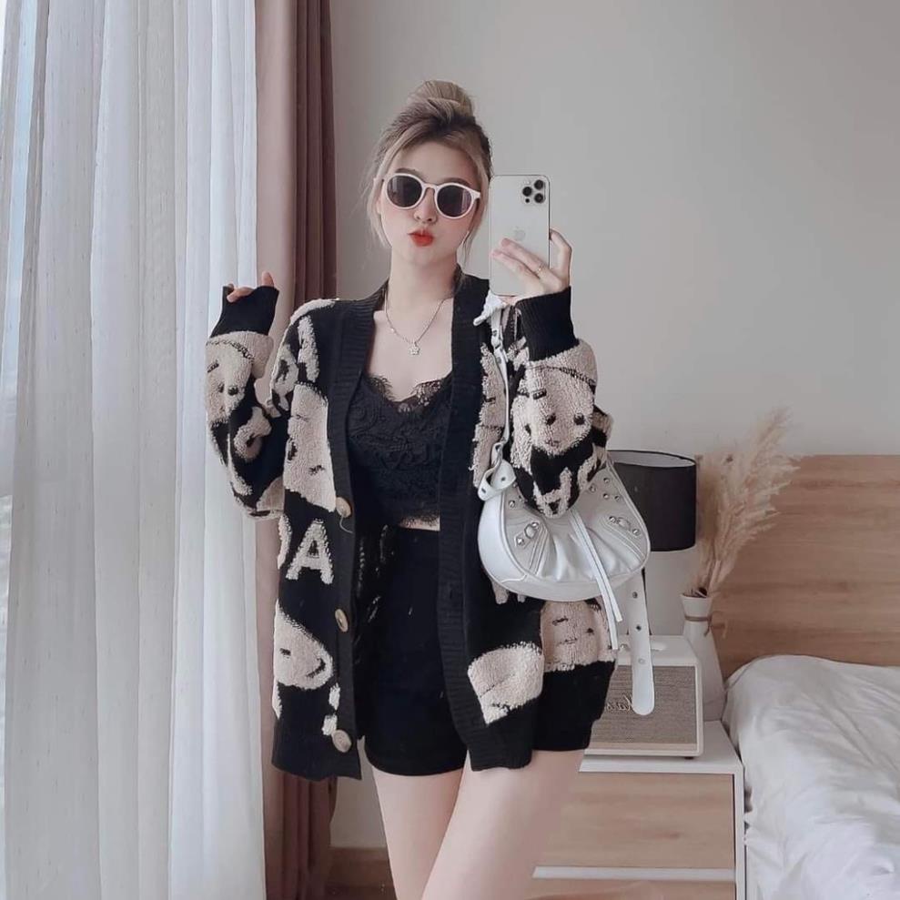 Áo cadigan hoạ tiết gấu cao cấp, hàng quảng châu  /hà shop thái nguyên