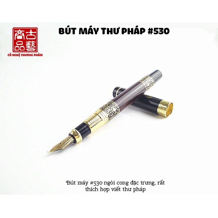 Bút máy thư pháp, Bút luyện viết tiếng trung Hero 530 - Ngòi cong 1.0