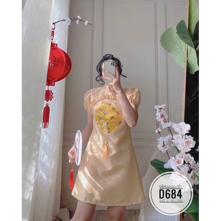 Bigsize Đầm logo tết D684