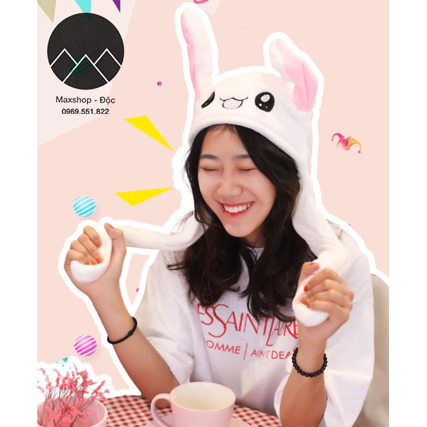 Mũ, nón tai thỏ cute giật giật