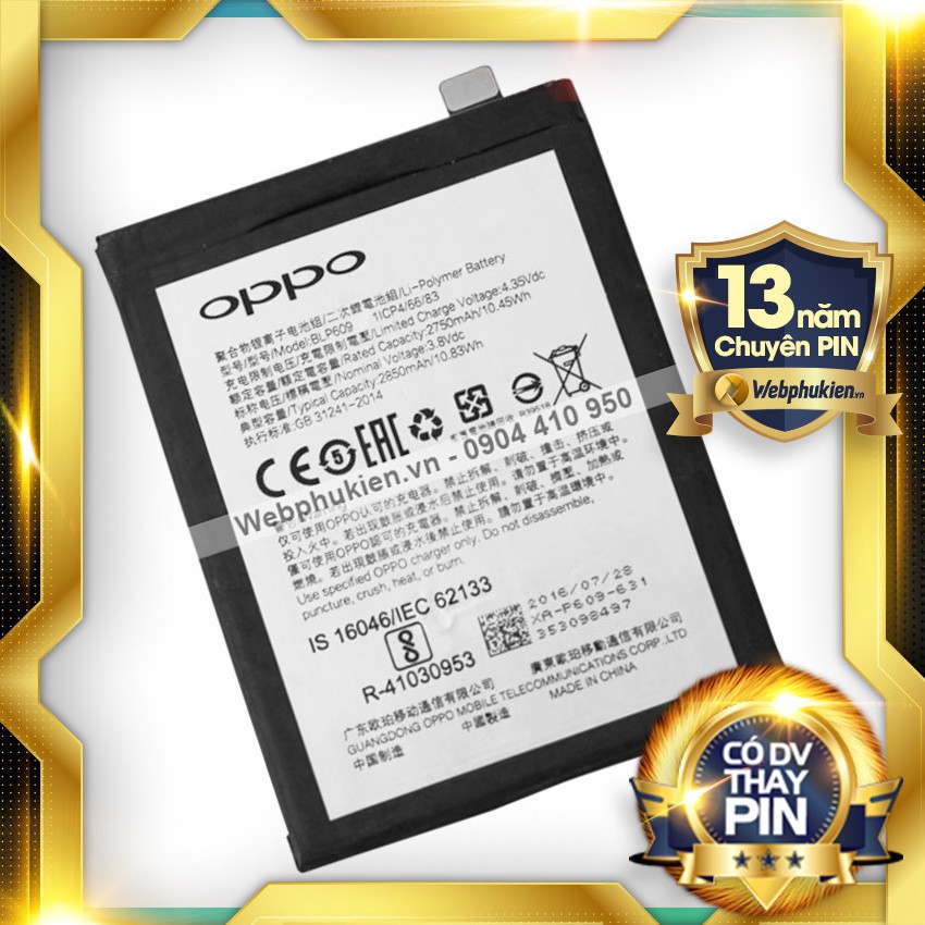 Pin zin cho Oppo F1 Plus X9009 - 2850mAh