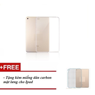 Ốp lưng dẻo cao cấp cho iPad Mini 4 - Tặng kèm miếng dán carbon mặt lưng cho iPad - H_Shop_VN