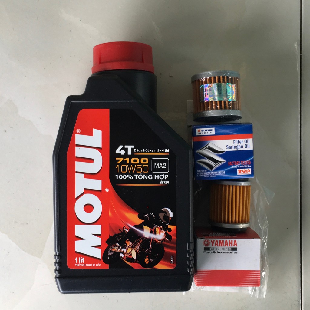 Nhớt Motul 7100 4T 10W50 MA2 Tặng lọc nhớt , ốc nhớt , phễu