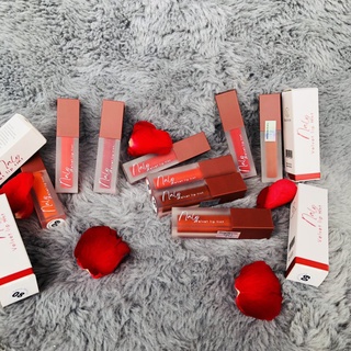 Son kem nhung siêu mịn  lì  bám màu 12h Naly Velvet Liptint-son không chì