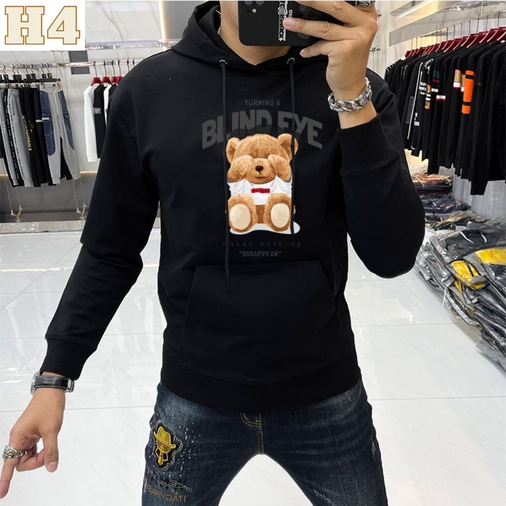 Áo Hoodie Nam Nữ Tay Dài Phong Cách Hàn Quốc Thời Trang Nam Cỡ M-2XL