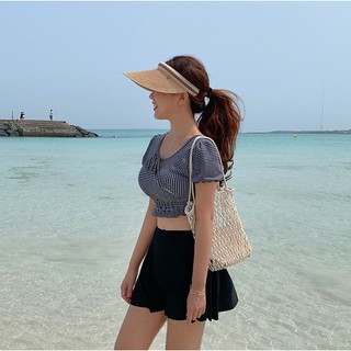 Có sẵn set đồ bơi nữ kẻ caro 2019