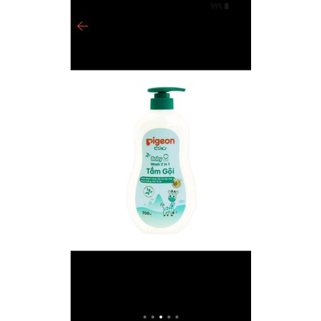 Tắm gội pigeon 700 ml (baby wash 2in1)